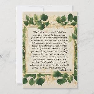 The Lord is My Shepherd Prayer Holiday Card
