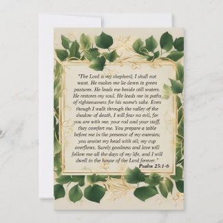 The Lord is My Shepherd Prayer Holiday Card