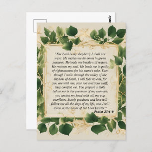 The Lord is My Shepherd Prayer Postcard