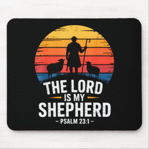 The Lord Is My Shepherd Psalm 23_1 Bible Verse Mouse Pad