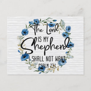 The Lord Is My Shepherd Psalm 23:1 Bible Verse Postcard