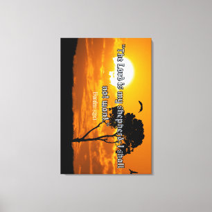 "The Lord Is My Shepherd – Psalm 23:1 Christian Su Canvas Print