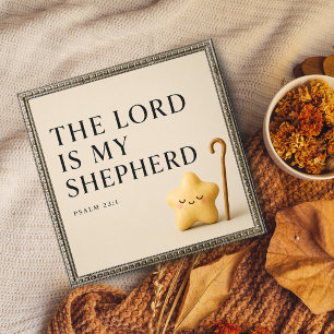 The Lord Is My Shepherd Psalm 23:1 Cream Poster