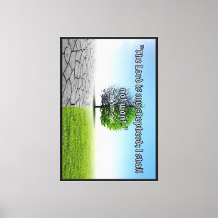 "The Lord Is My Shepherd   Psalm 23:1 Inspirationa Canvas Print