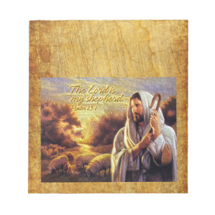 The Lord is my shepherd Psalm 23:1 Options Notepad