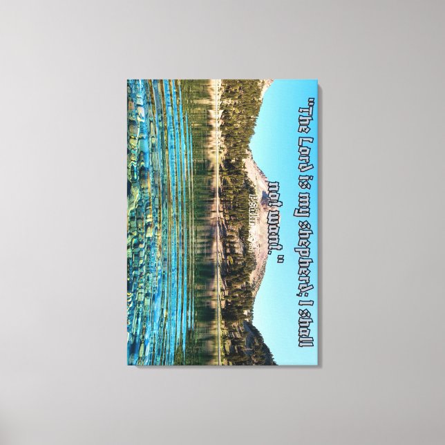 The Lord Is My Shepherd – Psalm 23:1 Scripture Wal Canvas Print (Front)
