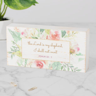 The Lord Is My Shepherd - Psalm 23 : 1 Wooden Box Sign