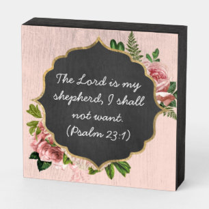 The LORD is my shepherd Psalm 23:1 - Wooden Box Sign