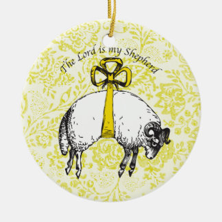 The LORD is my shepherd Psalm 23 Ceramic Ornament