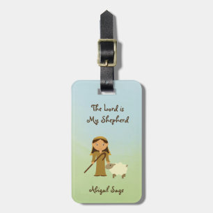 The Lord is My Shepherd Psalm 23, Custom Luggage Tag