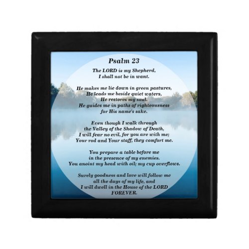 The Lord is My Shepherd Psalm 23 Decorative Gift Box