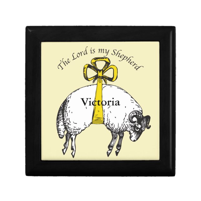 The LORD is my shepherd Psalm 23 Jewelry Box (Front)