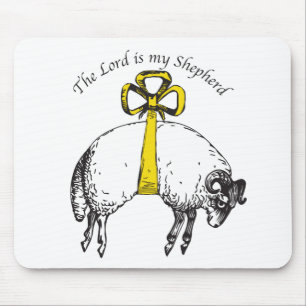 The LORD is my shepherd Psalm 23 Mouse Pad