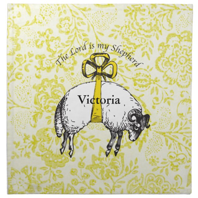 The LORD is my shepherd Psalm 23 Napkin (Front)