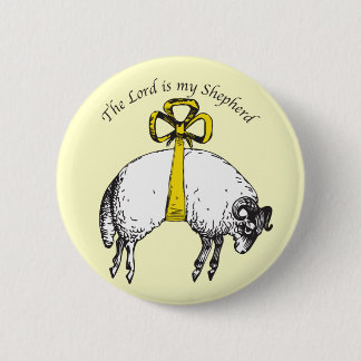 The LORD is my shepherd Psalm 23 Pinback Button