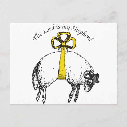 The LORD is my shepherd Psalm 23 Postcard