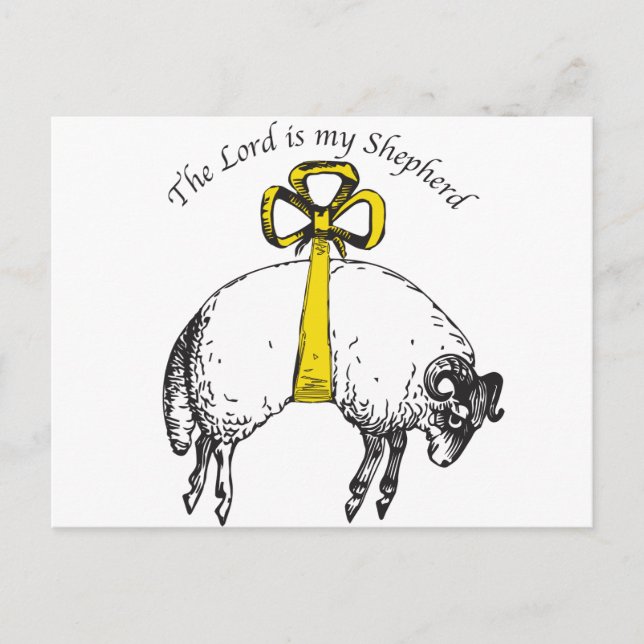 The LORD is my shepherd Psalm 23 Postcard (Front)