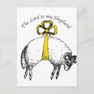 The LORD is my shepherd Psalm 23 Postcard