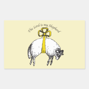 The LORD is my shepherd Psalm 23 Rectangular Sticker