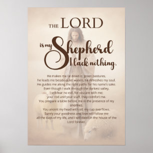 The Lord Is My Shepherd Psalm 23 Scripture Poster