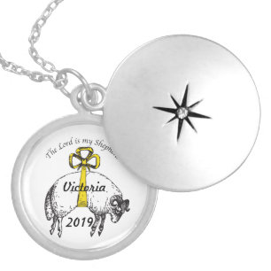 The LORD is my shepherd Psalm 23 Silver Plated Necklace