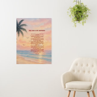 The Lord Is My Shepherd Psalm 23 Sunset Beach Foam Board