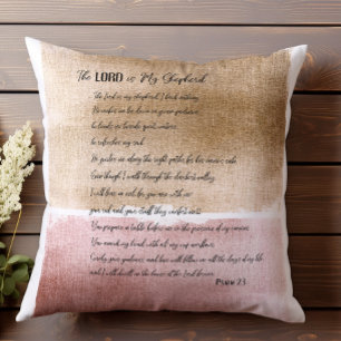 The Lord is my Shepherd Psalm 23 Throw Pillow