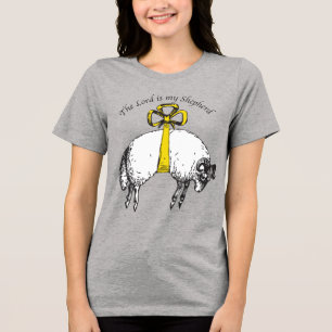 The LORD is my shepherd Psalm 23 Tri-Blend Shirt