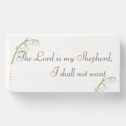 The Lord is my Shepherd Psalm 23 Wooden Box Sign