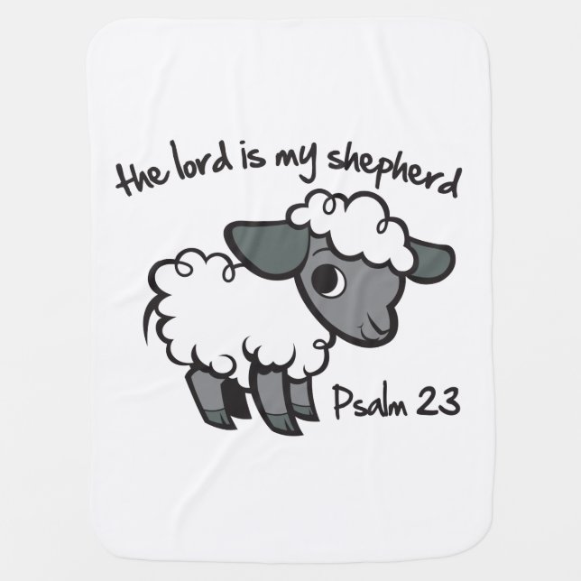 The Lord is my Shepherd Swaddle Blanket (Front)