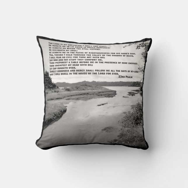The Lord Is My Shepherd Throw Pillow (Front)