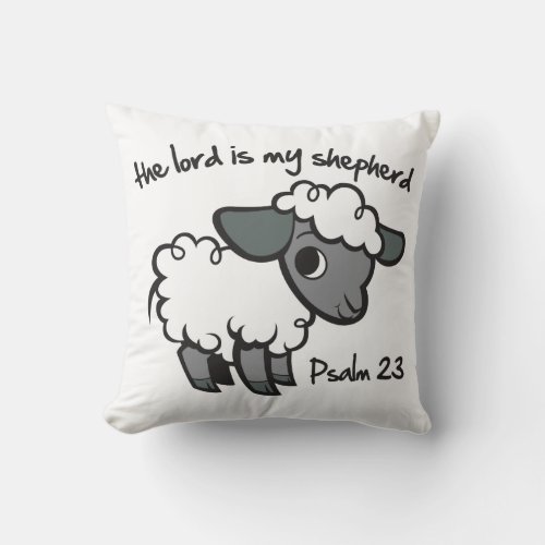 The Lord is my Shepherd Throw Pillow