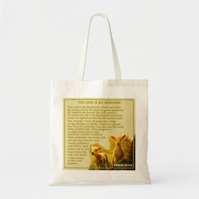 The Lord is my Shepherd  Tote Bag (Front)