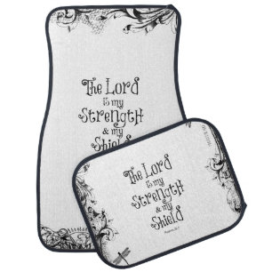 The Lord is my Strength Bible Verse Car Floor Mat