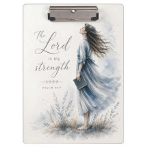 The Lord Is My Strength Psalm 28:7 Watercolor