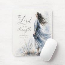 The Lord Is My Strength Psalm 28:7 Watercolor