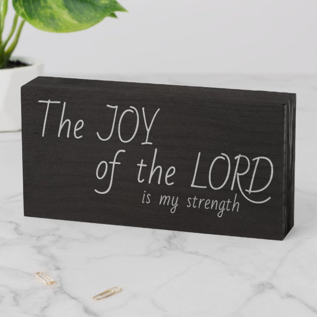 The Lord Is My Strength Wood Box Sign (In Situ Horizontal)