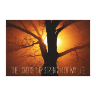 The Lord is the Strength of my life bible verse Stretched Canvas Prints