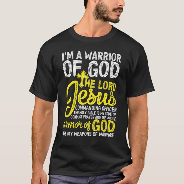 The Lord Jesus Armor Of God Cross Faith Christian  T-Shirt (Front)