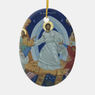 The Lord Jesus Christ Resurrection Icon Ceramic Ornament