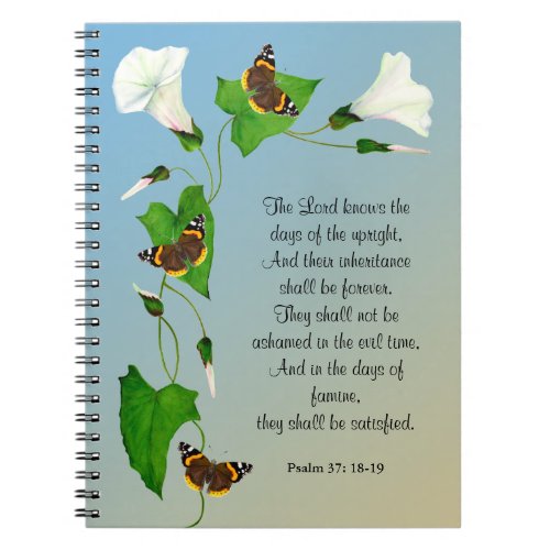 The Lord knows the days of the upright Bible verse Notebook