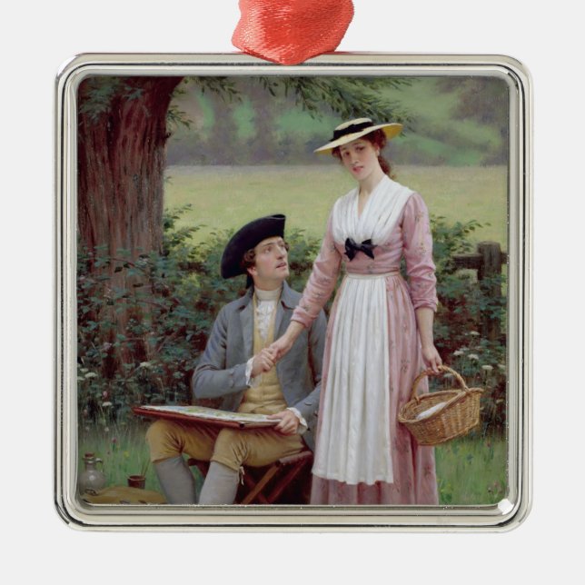 The Lord of Burleigh and his Love Metal Ornament (Front)