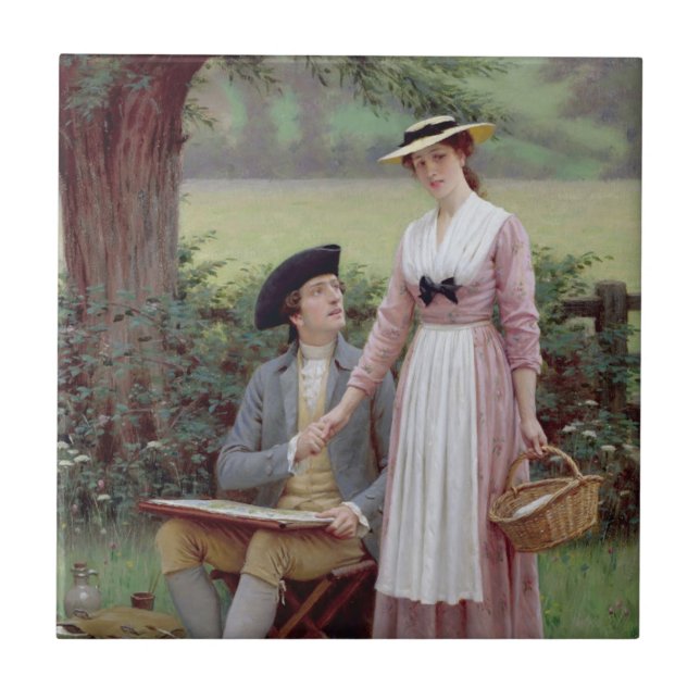 The Lord of Burleigh and his True Love Ceramic Tile (Front)