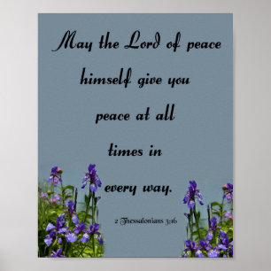 The Lord of Peace, Bible Verse Poster