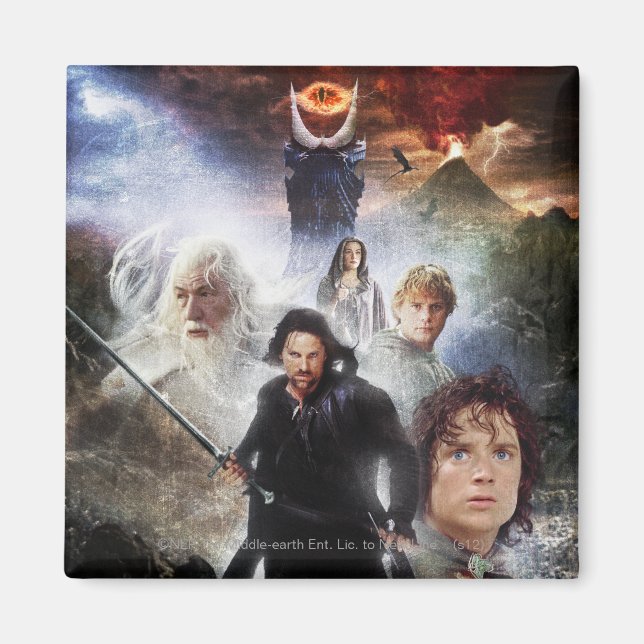 THE LORD OF THE RINGS Character Collage Magnet (Front)