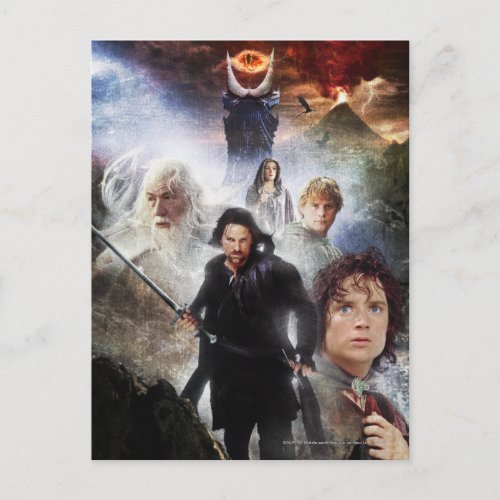 THE LORD OF THE RINGS Character Collage Postcard