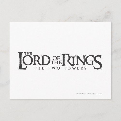 THE LORD OF THE RINGS horizontal logo Postcard