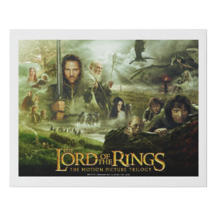 THE LORD OF THE RINGS Movie Poster Art Faux Canvas Print