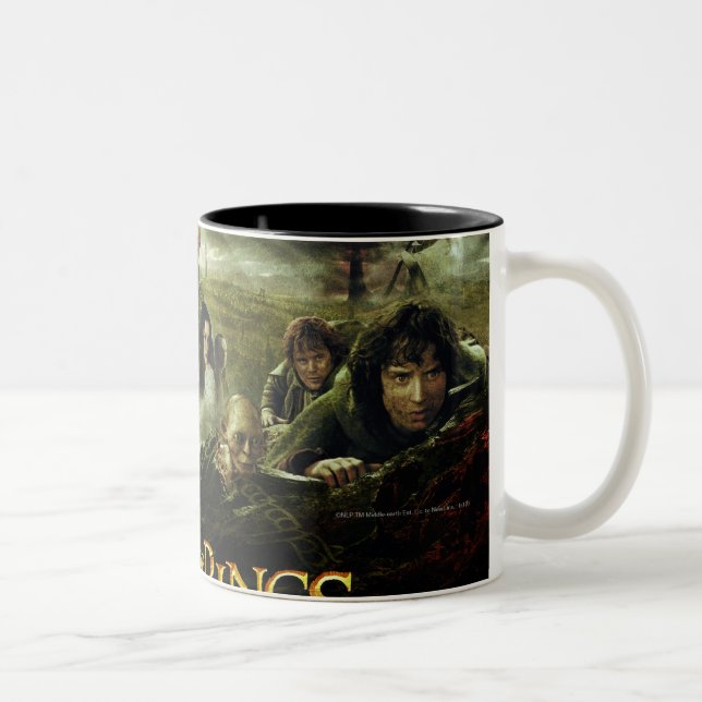 THE LORD OF THE RINGS Movie Poster Art Two-Tone Coffee Mug (Right)