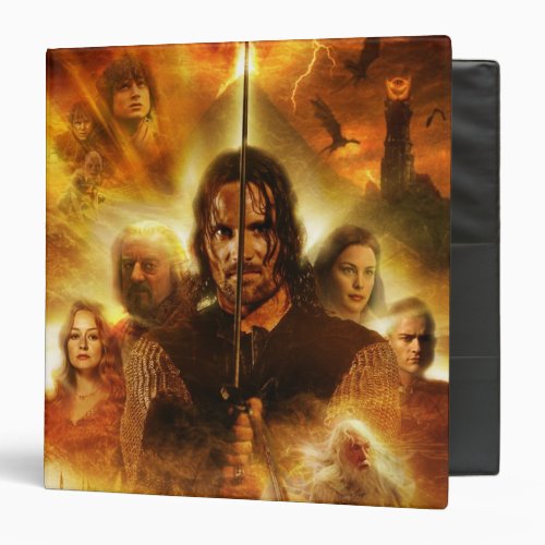 THE LORD OF THE RINGS ROTK Aragorn Movie Poster 3 Ring Binder